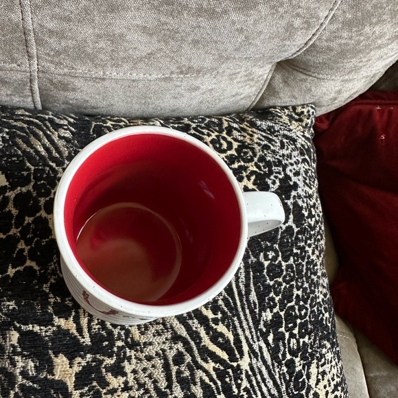 Red and White Ceramic Diner Mug USA Design - Picture 3 of 5